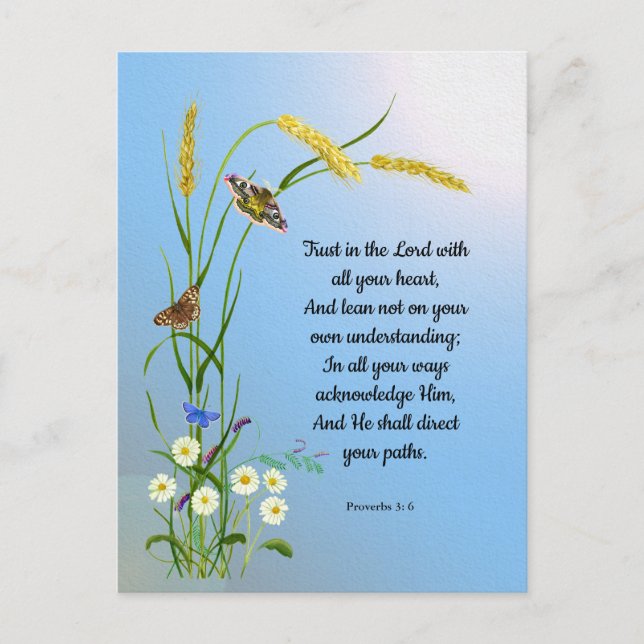 Trust in the Lord with all your heart Poster Postcard (Front)