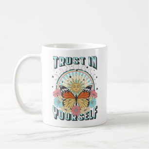 Trust in Yourself Celestial Sun and Butterfly Coffee Mug
