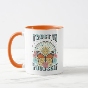 Trust in Yourself   Celestial Sun and Butterfly Mug