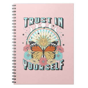 Trust in Yourself   Celestial Sun and Butterfly Notebook