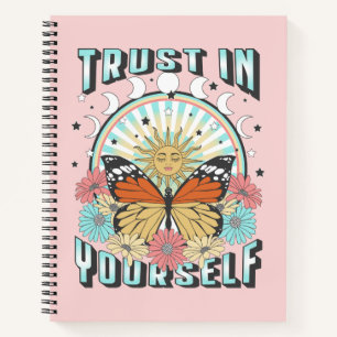 Trust in Yourself   Celestial Sun and Butterfly Notebook