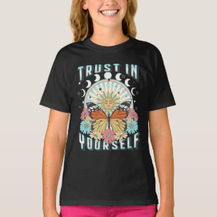 Trust in Yourself   Celestial Sun and Butterfly T-Shirt
