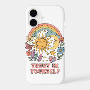 Trust in Yourself – Retro Psychedelic Sun & Moon 