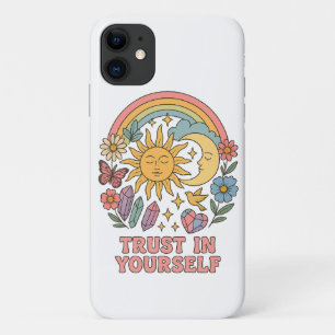 Trust in Yourself – Retro Psychedelic Sun & Moon  Case-Mate iPhone Case
