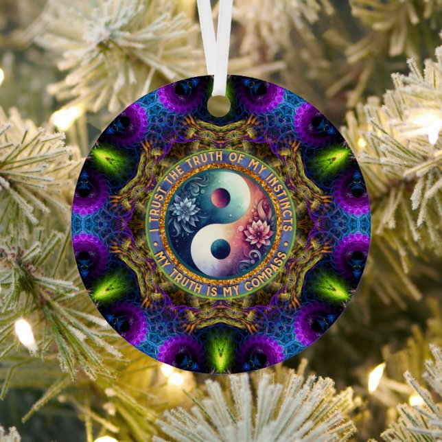 Trust Instincts Growth Compass Direction Inspire Metal Tree Decoration (Insitu)