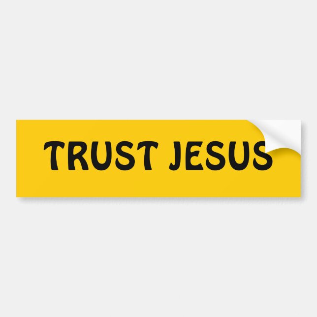 TRUST JESUS BUMPER STICKER (Front)