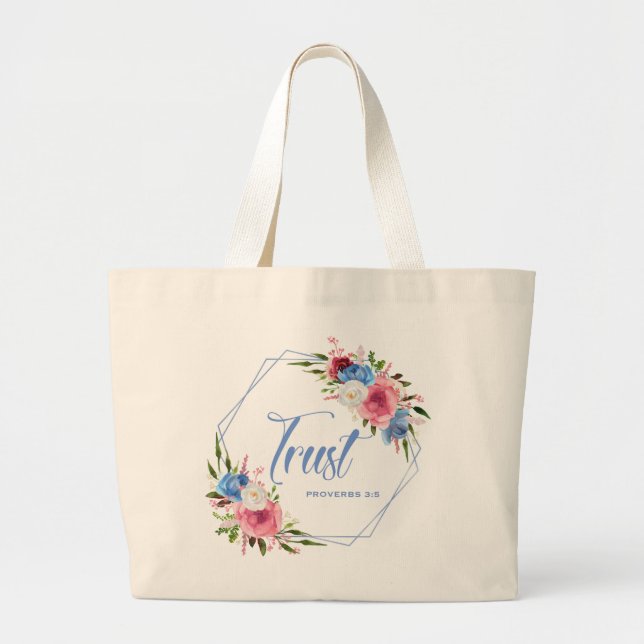 Trust  large tote bag (Front)