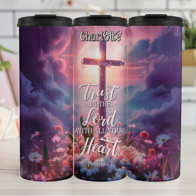 Trust Lord Heart Proverbs 3:5 Thermal Tumbler (Creator Uploaded)