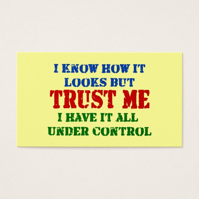 Trust Me -- All Under Control (Front)