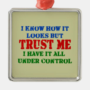Trust Me - All Under Control Metal Tree Decoration