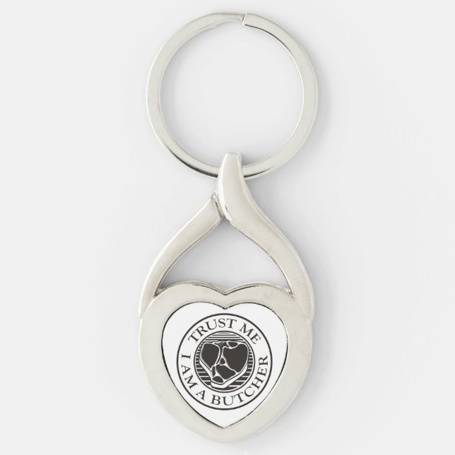 Trust me, I am a Butcher T-bone Key Ring (Front)