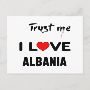 Trust me I love Albania Postcard