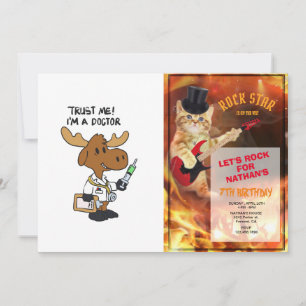 Trust me! i´m á doctor choose background colour invitation