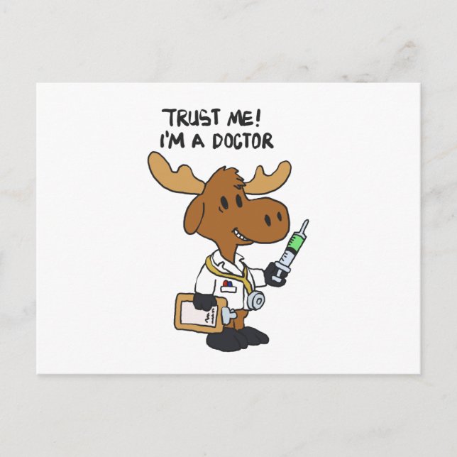 Trust me! i´m á doctor | choose background colour postcard (Front)