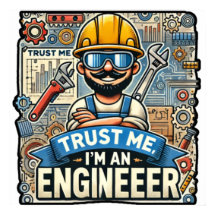 "Trust Me, I’m An Engineer" 3D Designer Wall Poste