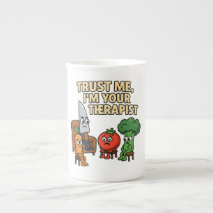 Trust Me, I’m Your Therapist – Funny Cartoon Bone China Mug
