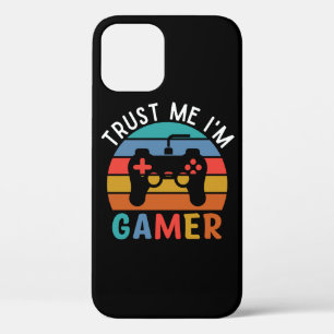 Trust Me Iam A Gamer, Funny Gamer Quote iPhone 12 Case