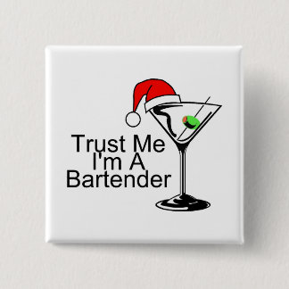 Trust Me Im A Bartender Martini 15 Cm Square Badge
