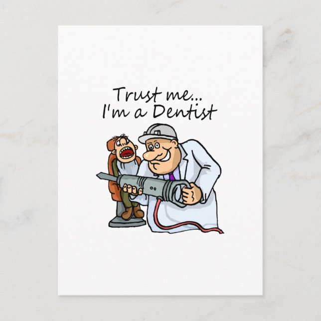 Trust Me Im A Dentist Postcard (Front)