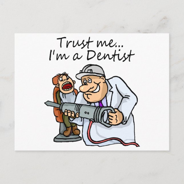 Trust Me Im A Dentist Postcard (Front)