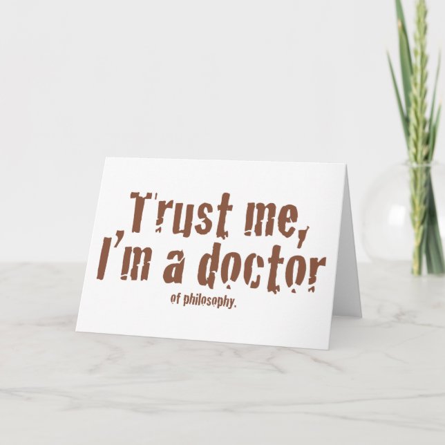 Trust me, I'm a doctor... Card (Front)
