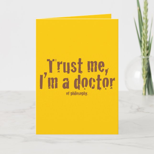 Trust me, I'm a doctor... Card (Front)