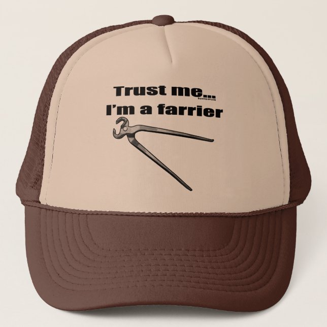 Trust me I'm a farrier. Trucker Hat (Front)