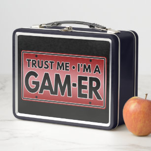 TRUST ME IM A GAMER METAL LUNCH BOX