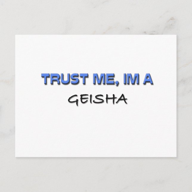 Trust Me I'm a Geisha Postcard (Front)