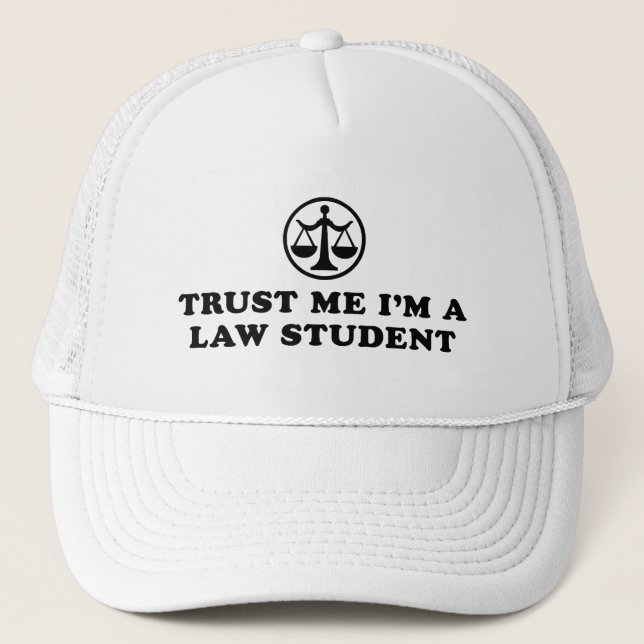 Trust Me I'm A Law Student Trucker Hat (Front)