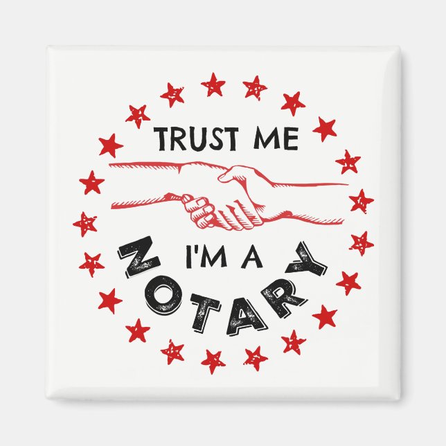 Trust Me, I'm a Notary Handshake Magnet (Front)