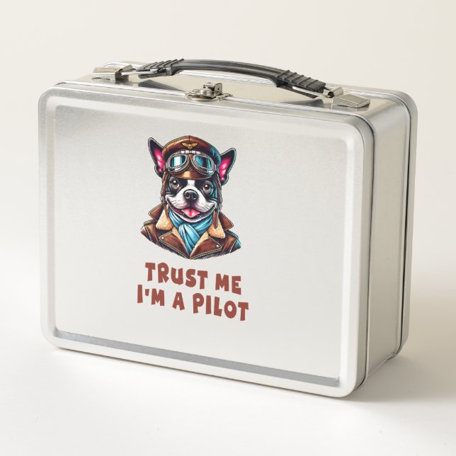 Trust Me, I'm A Pilot Metal Lunch Box (Front)