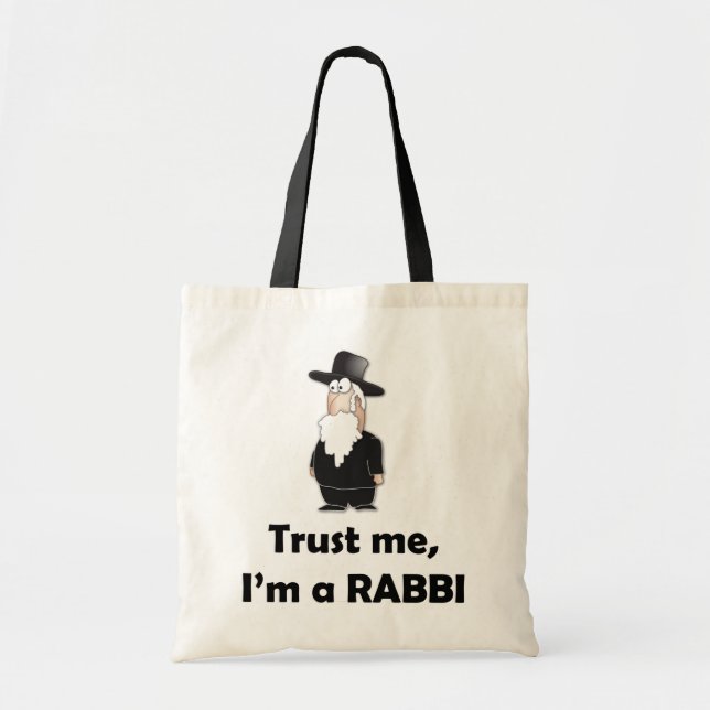 Trust me I'm a rabbi - Funny jewish humour Tote Bag (Front)