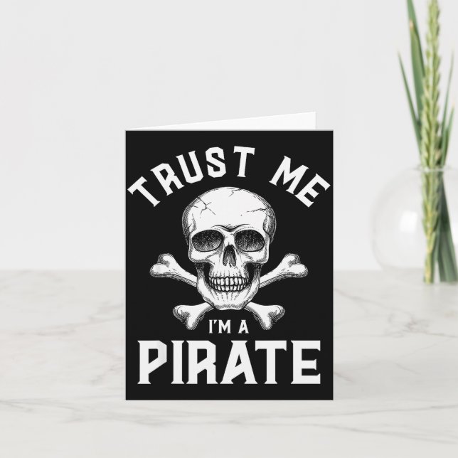 Trust Me I'm A Rate - Funny Skull Crossbones Boote Card (Front)