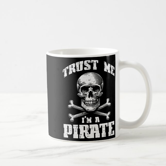 Trust Me Im A Rate Skull Crossbones Funny Men Wome Coffee Mug (Right)