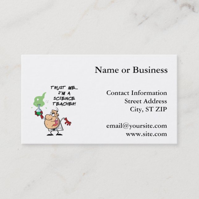 Trust Me... I'm a Science Teacher Business Card (Front)