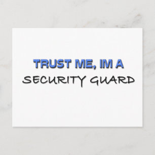 Trust Me I'm a Security Guard Postcard
