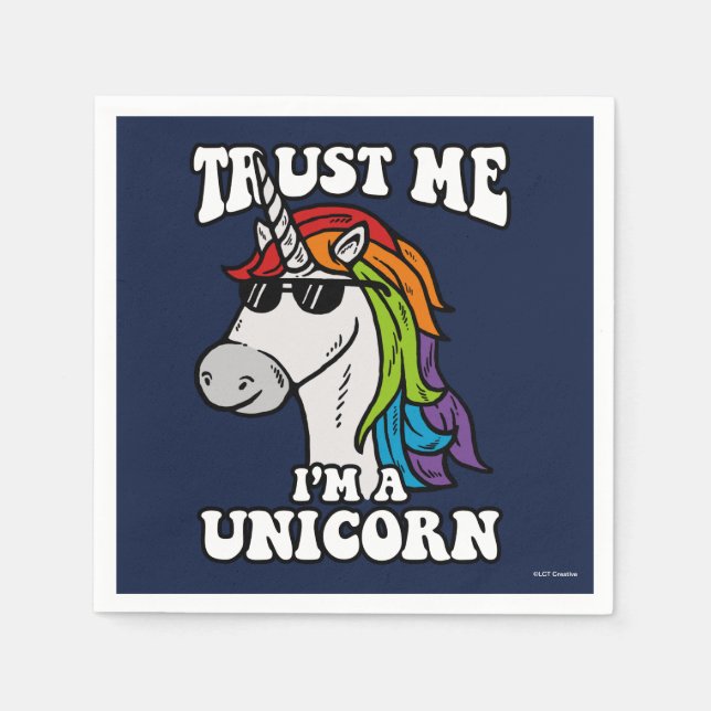 Trust Me I'm A Unicorn Napkin (Front)