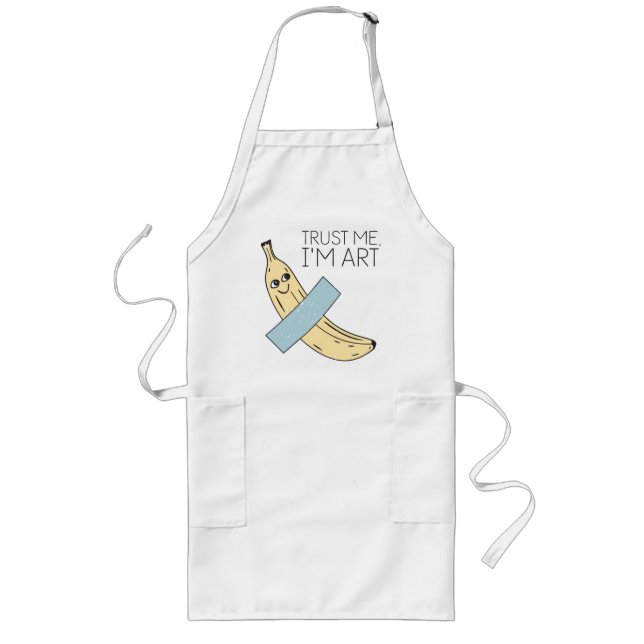 Trust Me I'm Art, Banana with Tape  Long Apron (Front)