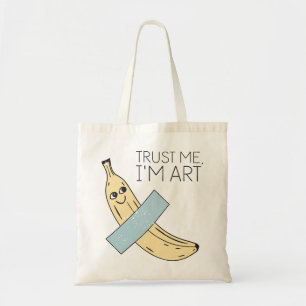 Trust Me I'm Art, Banana with Tape Tote Bag