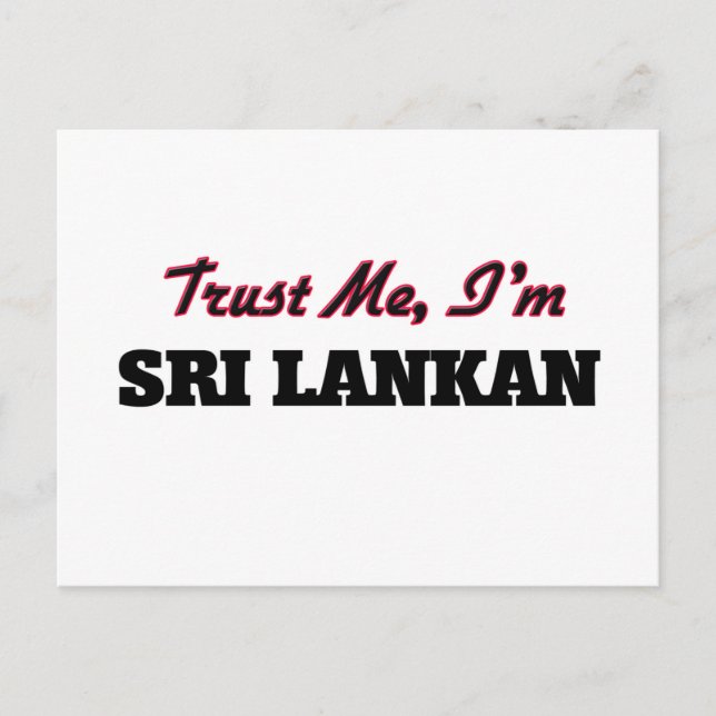 Trust me I'm Sri Lankan Postcard (Front)
