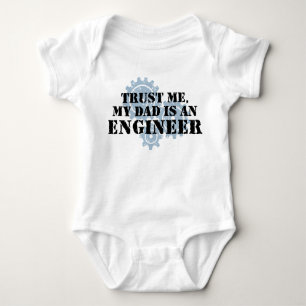 Trust Me My Dad is an Engineer Baby Bodysuit