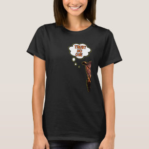 Trust No One Owl Carefully Peeking  Graphic T-Shirt