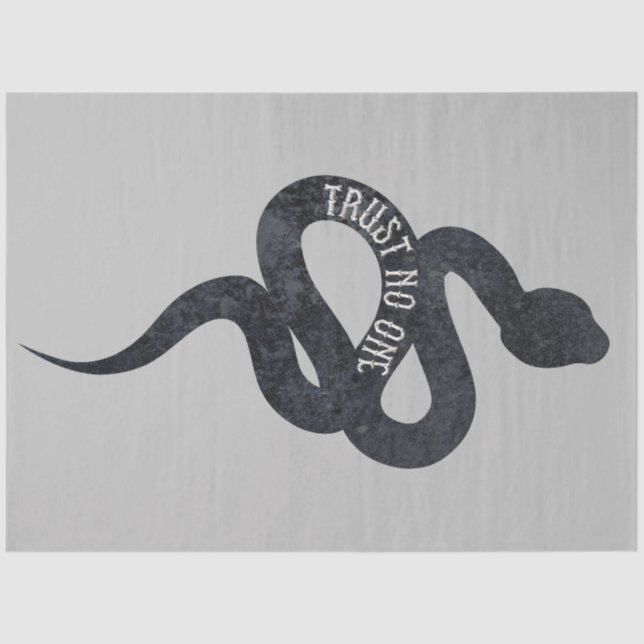Trust No One Serpent Snake  Tissue Paper (Front)