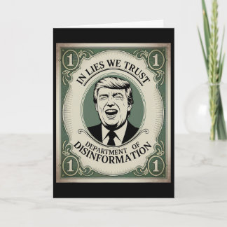 “trust Nobody” - Trump Banknote Parody _1 Card