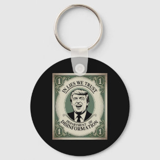 “trust Nobody” - Trump Banknote Parody _1 Key Ring