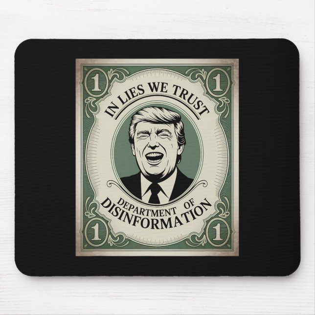 “trust Nobody” - Trump Banknote Parody _1  Mouse Pad (Front)