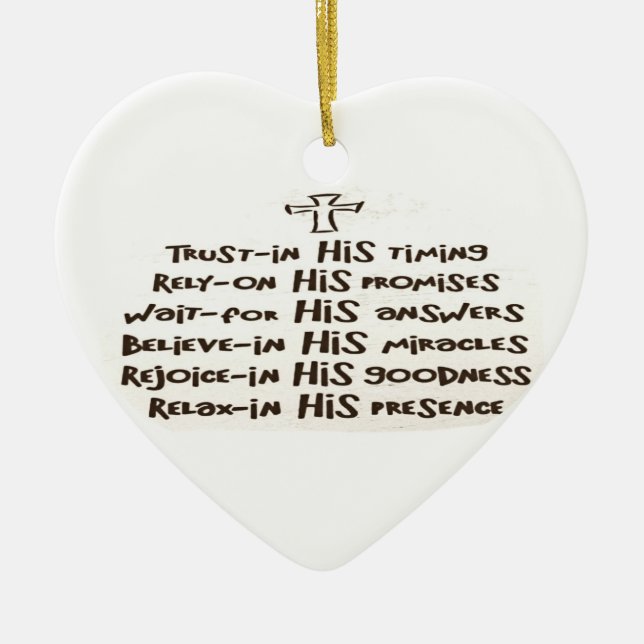 Trust prayer Ornament (Front)