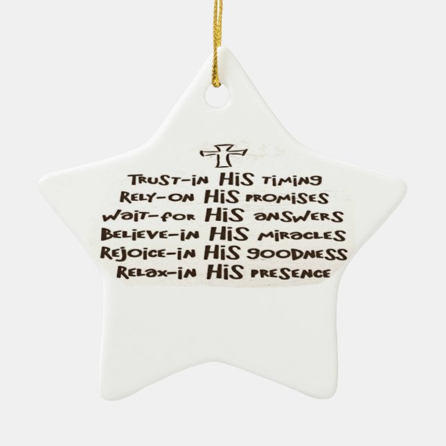 Trust prayer Ornament (Front)