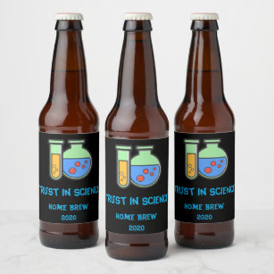 Trust Science Chemistry Beakers Beer Label